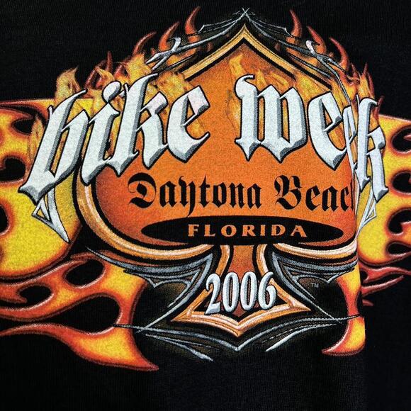 Daytona Beach Bike Week 2006 T-Shirt - Vintage Black - Picture 4 of 7